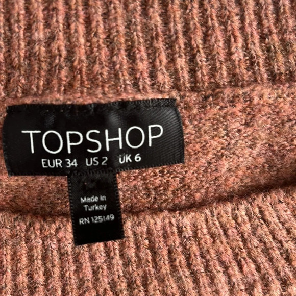 Topshop Oversized Pink Heather Gray Sweater Dress US 2 - Picture 3 of 3